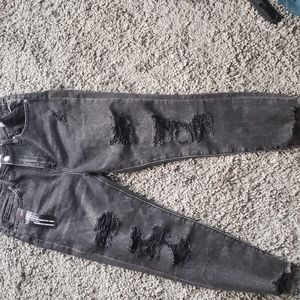 Black ripped jeans